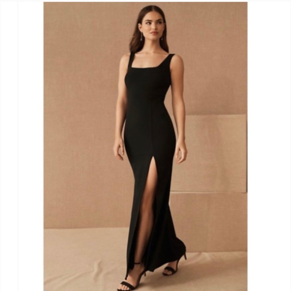 COPY - NWT BHLDN Adena Square-Neck Maxi Dress Black